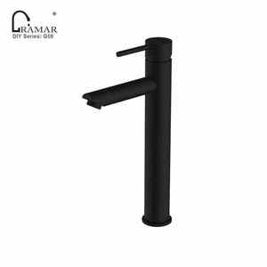 Gramar Simply Style Einhand-Wasserhahn aus ölgeriebenem schwarzem Messing mit Keramikventil, deckmontiert, tropffrei, 5 Jahre Garantie, lackierter Wasserhahn - Product Image 1