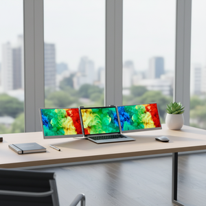 Haute qualité en alliage d'aluminium 14 pouces HDR mat double écran triple affichage PC portable <span class=keywords><strong>MacBoo</strong></span> k Extender LED Moniteur Portable - Product Image 2
