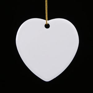 Adorno de cerámica personalizado de alta calidad para decoración festiva sublimación árbol de Navidad decoración colgante OEM DIY espacios en blanco - Product Image 3