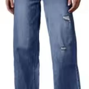 Pantalones Vaqueros Acampanados Casuales Estilo Y2K para Mujer 2025, de Cintura Alta, Ajustados, Anchos, Elásticos, Transpirables, Desgastados, con Ajuste Contorneado, Talla Pequeña - Product Image 2