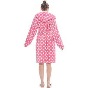 Accappatoio Invernale Oversize in Peluche per Donna, Comodo e Caldo, Stampa Elegante in Flanella, Pigiama Lungo ODM - Product Image 3