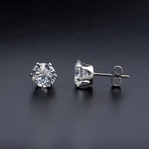 Orecchini a Perno <span class=keywords><strong>in</strong></span> <span class=keywords><strong>Titanio</strong></span> G23 Personalizzati all'Ingrosso con Chiusura a Farfalla e Zircone Trasparente Gioielli per il Corpo alla Moda - Product Image 4