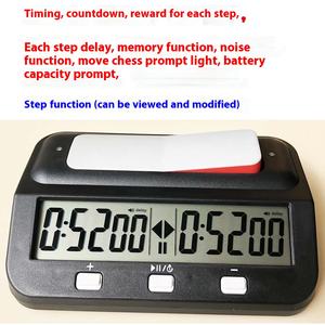 HQT101中国のチェス時計タイマープラスチック製正方形のゲーム時計紙素材のチェスボードをフィーチャー - Product Image 4