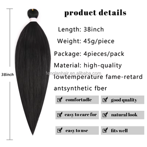Cheveux synthétiques pré-étirés EZ Braid pour tresses afro, cheveux à tresser pré-étirés en gros, tresses en fibre haute température 4x - Product Image 2