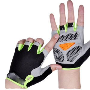 Gants de fitness demi-doigts unisexes pour l'exercice physique à domicile Gym Haltérophilie Sports d'extérieur Cyclisme Pêche Polyester respirant - Product Image 1