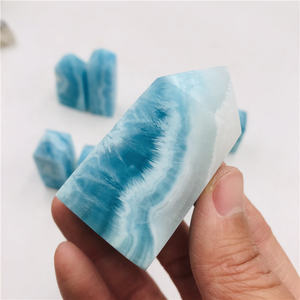 Pingente de pedra preciosa de quartzo natural, recém-chegada, larimar pontos de cristal minúsculo, obelisco para decoração - Product Image 2