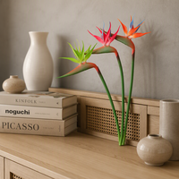 Fleurs artificielles en PU Oiseau de paradis, décorations pour la maison, ornements pour fêtes et mariages, fausses fleurs de grue, accessoires de photographie