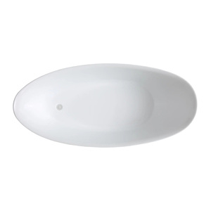 Freestanding Modern Acrylic Bathtubs 1 Person Eco-Friendly <b>Japanese</b> <b>Soak</b> <b>Tub</b> with Drainer and Faucet Included - Product Image 2