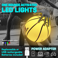 Ballons de sport LED qui brillent dans le noir, logo personnalisé, taille 7, ballon de basket en caoutchouc, ballon qui brille dans le noir