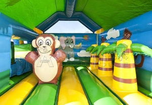 Castillo inflable de la selva de monos, casa de rebote de gorilla moonwalk para la diversión, comercial, barato - Product Image 6