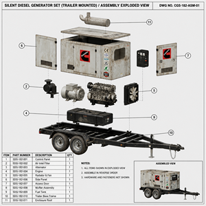 Generador Diésel Silencioso EAC Cummins Weichai Yuchai Monofásico 240V 50Hz con ATS para Uso Doméstico y Comercial de 20kva a 100kva - Product Image 4