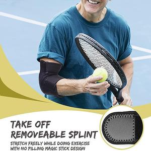 Codera <span class=keywords><strong>para</strong></span> dolor de tendinitis articular Almohadillas de soporte de codo ajustables con estabilizador de férula Protector de brazo de tenis <span class=keywords><strong>para</strong></span> golfistas # - Product Image 5