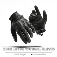 Gants tactiques pour hommes Zune Lotoo, en microfibre, résistants aux coupures, TPR, haute dextérité, demi-doigts, sport, survie, cyclisme, plein air