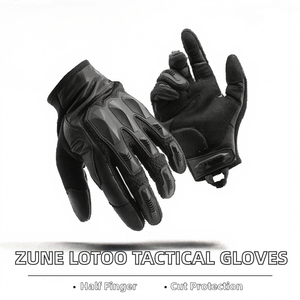Guantes Tácticos Zune Lotoo de Microfibra, Resistentes a Cortes, con TPR, Alta Destreza, Medios Dedos/Sin Dedos, para Ciclismo y Protección - Product Image 2