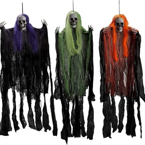 Kit de 3 Esqueletos Colgantes Luminosos de Halloween, Decoración Espeluznante para Fiestas y Salas de Escape - Product Image 5