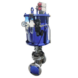 Válvula de Compuerta Neumática de Acero Inoxidable 316L, con Brida, Tamaño Grande, Temperatura Normal, Uso General - Product Image 1