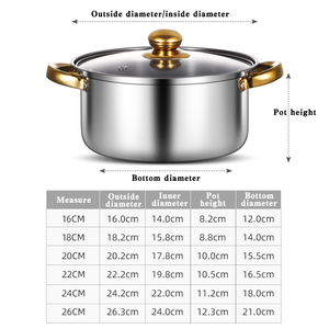 Yuedisi bán buôn 10 cái nhà bếp Nhà hàng <span class=keywords><strong>Cookware</strong></span> Set thép không gỉ đồ nấu nướng nồi Chứng Khoán nồi - Product Image 6