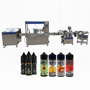 Customized Plastic/<b>Glass</b> Beverage Flavor <b>Bottle</b> Filling Capping Line 10ml-100ml Automatic High Productivity Liquid Essential Oil - Product Image 1