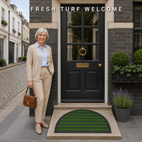 Tapis de porte rectangulaire en velours robuste, fin, antidérapant, grattoir à saleté, tapis de bienvenue pour extérieur, entrée de maison