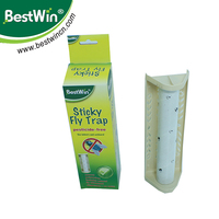 Trampa para Moscas Levitante de Plástico Sólido BSTW con Rollo de Papel Adhesivo - Trampa Adhesiva para Moscas Portátil y Ecológica