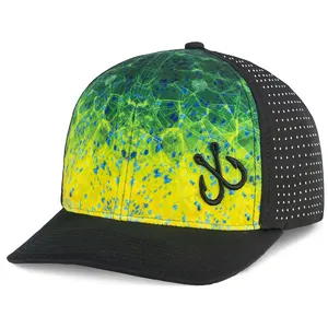 Venta caliente Brim Stripes Sombra ajustable Gorra de béisbol al aire libre Color sólido Protección solar Verano Hombres Pesca Papá Sombrero Gorra con visera