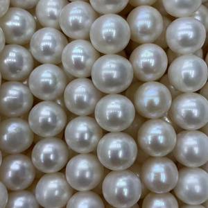 ไข่มุกจูจี้ 10-11 มม. ทรงเกือบกลม ไร้ตำหนิ ไข่มุกน้ำจืดกึ่งสำเร็จรูป สร้อยไข่มุก ไข่มุกขายส่ง - Product Image 3