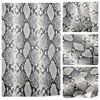 Cuir PU extensible dans les deux sens avec support en tricot et motif serpent en relief Tissu en similicuir pour la fabrication de vêtements