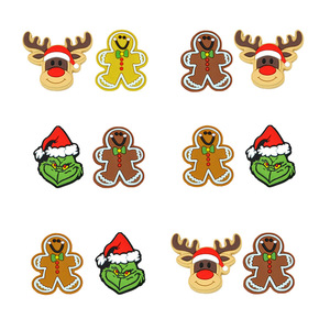 Christmas Silicone Teething <b>Toys</b> Gingerbread Man Reindeer <b>Grinch</b> Shape Soft Baby Teethers 0-24 Months Unisex - Product Image 5