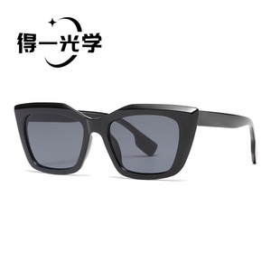 Cat Eye <b>Sunglasses</b> Black PC Frame UV400 Protection Unisex - Product Image 1