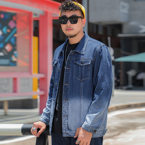 Veste en jean dégradé <span class=keywords><strong>grande</strong></span> <span class=keywords><strong>taille</strong></span> pour hommes, style coréen, coupe ample, manches longues, haute qualité, pour couples - Product Image 2