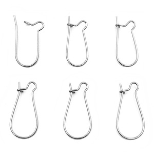 Crochets d'oreille en forme de U en acier inoxydable, forme goutte, pour la fabrication de boucles d'oreilles, accessoires de bijouterie H1104 - Product Image 1