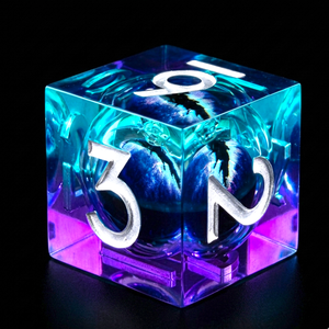 Ensemble de dés DND œil de dragon vert frais, dés polyédriques, chiffres dorés, 1 pièce, 18 mm, œil de dragon D6 pour Dungeons and <span class=keywords><strong>Dragons</strong></span>, jeu de rôle de table - Product Image 5