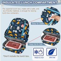 Sacs à dos scolaires personnalisés pour enfants, adolescents, filles et garçons, avec compartiment pour boîte à lunch