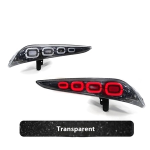 New 12V <b>LED</b> Rear Tail <b>Light</b> Streamer Turn Signal Demon King Bull Assembly Restoration for 18-22 <b>Red</b> Lens Color for 2021- L - Product Image 1