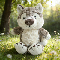 Peluche Personalizado de Lobo Malvado Grande y Peludo, Súper Suave, Antiestrés, Regalo para Niños, OEM ODM