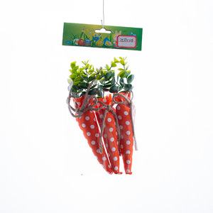 Adornos de Pared Hechos a Mano para Pascua, Estilo Rústico, con Zanahorias, Tela a Cuadros, Decoraciones Coloridas para Fiestas - Product Image 4