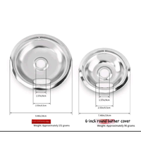 Plateau d'égouttage chromé en acier inoxydable usiné CNC WB31M15/WB31M16, pièce de rechange, incluant les plateaux de cuisinière WB31T10010/WB31T10011 de 6 et 8 pouces
