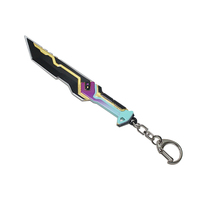 Nouveauté : Porte-clés modèle de jeu en alliage de zinc, couteau Glitchpop Valorants de 12 cm pour cosplay