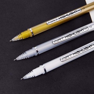 LISI Stylos à gel d'art à pointe fine <span class=keywords><strong>Encre</strong></span> blanche/argent/or pour papier noir Set pour dessin - Product Image 2