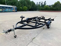 Remorque pour deux jet-skis Hyroad 4230*2500mm, simple essieu, galvanisée à chaud, capacité de charge de 750 kg