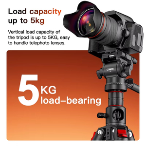 Trípode de Aluminio para Cámara DSLR/Sin Espejo, <span class=keywords><strong>COMAN</strong></span> KX3939MINI V1 181cm 5kg con Cabezal Fluido y Columna Central Horizontal - Product Image 5