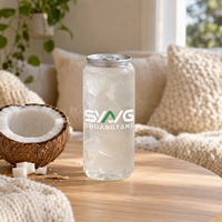 Canette transparente en plastique PET avec couvercle à ouverture facile pour boissons gazeuses