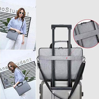 Sac fourre-tout pour ordinateur portable avec logo personnalisé, sac à bandoulière réglable pour le travail et les voyages, grande capacité, sac fourre-tout portable en Oxford