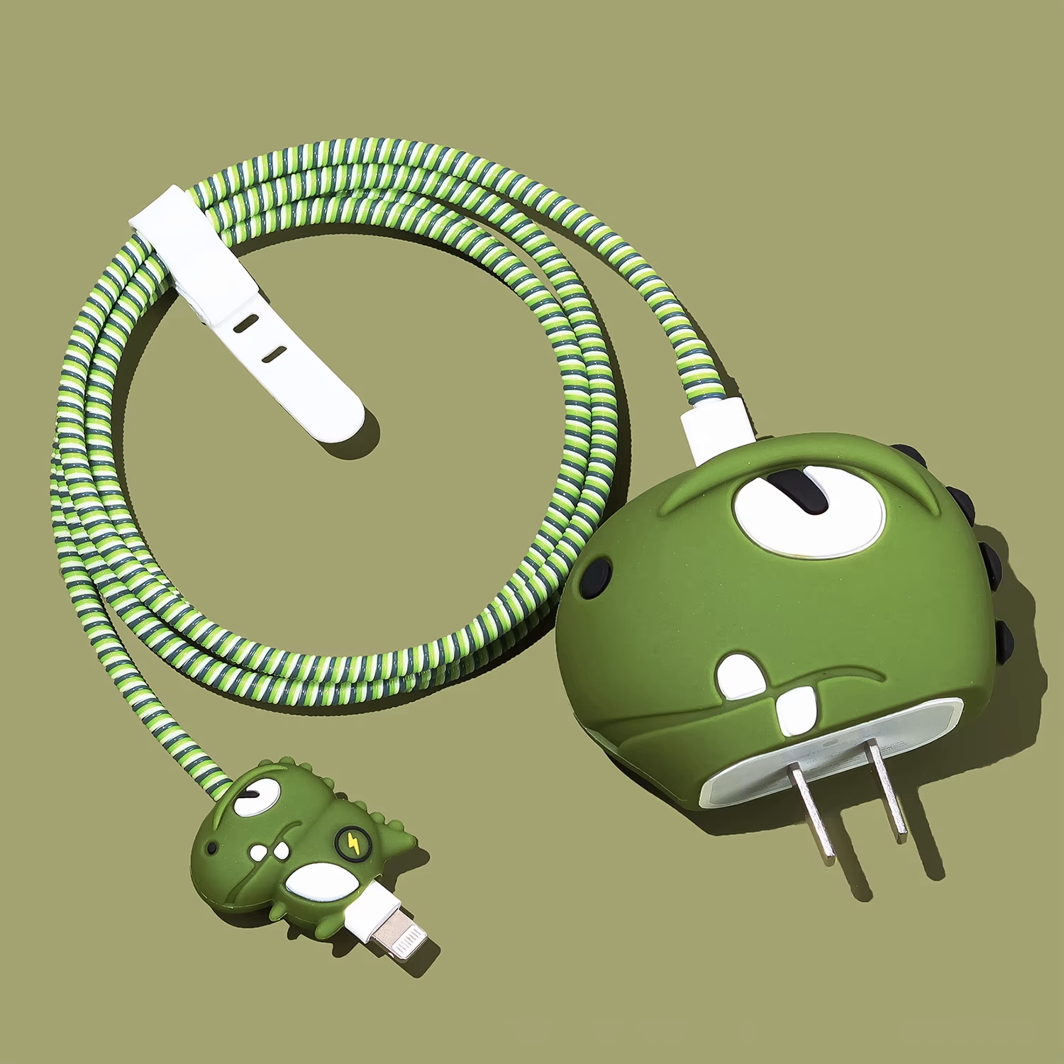 Ensemble Lightning Dragon 4 pièces - Corde à enrouler la tête de 14 m - Attache en silicone