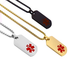 Colgante Metálico Geométrico Esmaltado de Acero Inoxidable Grabado Personalizado de Alto Brillo - Product Image 5