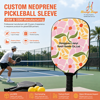Housse de raquette de pickleball personnalisée en néoprène pour petites commandes, avec logo pour les commandes d'équipes et de clubs, support d'échantillons, fabrication sur mesure