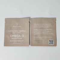 Sachet plat personnalisé en aluminium imprimé, scellé sur 3 côtés, résistant à l'humidité, pour crème pour la peau