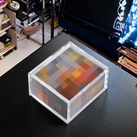 Boîtier de rangement multifonctionnel en acrylique personnalisable, transparent, portable et résistant à l'eau pour cartes TCG Elite Training