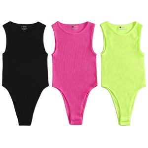 Body de Mujer sin Mangas con Cuello Alto y Espalda Cruzada, Ajustable, Moldeador, Sexy, Antibacteriano - Product Image 1