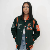 Broderie Chenille Patches Varsity Bomber Letterman College Plus Size baseball varsity Jackets
